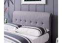 4ft6 Double Carmella Grey linen fabric upholstered gas lift up ottoman bed frame 4